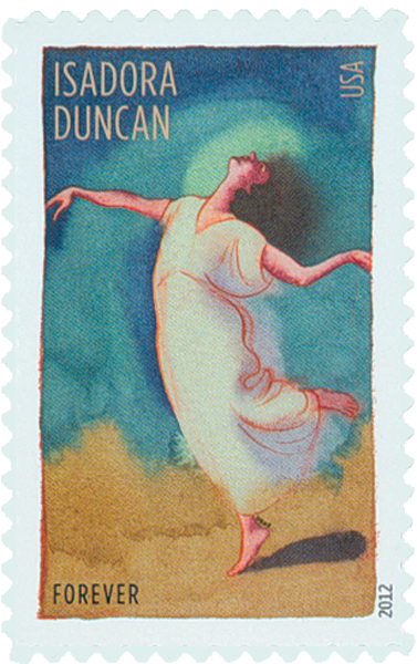 4698 - 2012 First-Class Forever Stamp - Innovative Choreographers: Isadora  Duncan - Mystic Stamp Company