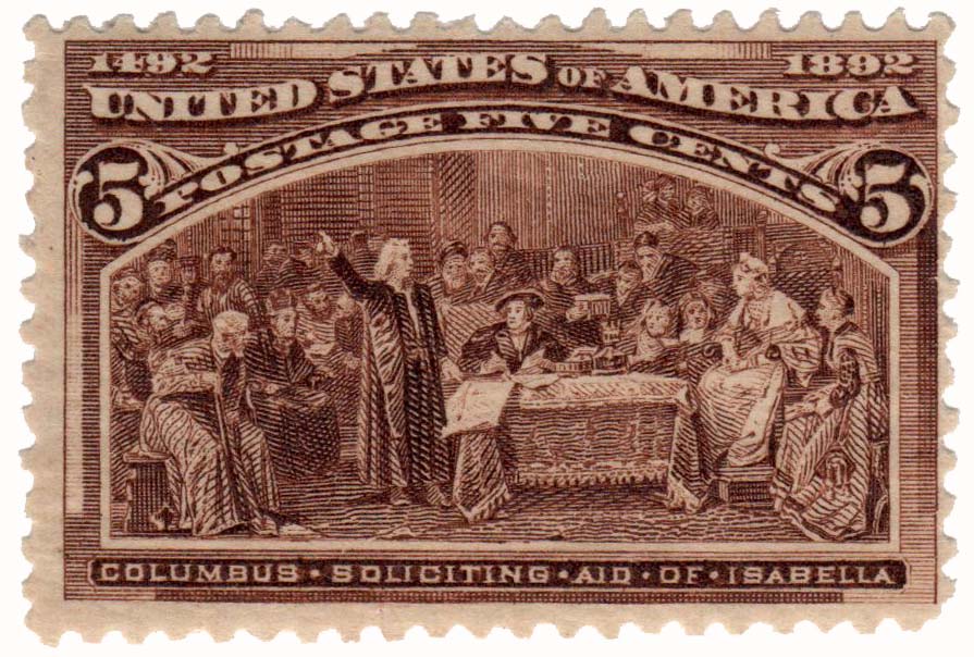 244 - 1893 $4 Columbian Commemorative: Isabella and Columbus