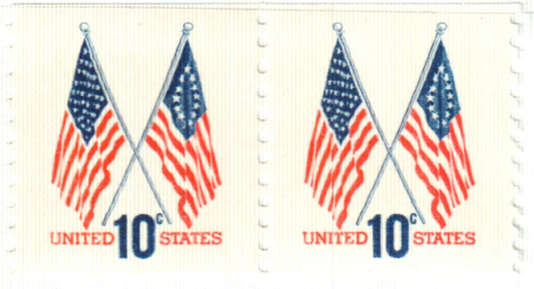 TEN 13c Hawaii State Flag stamp | Vintage Unused US Postage Stamps |  Honolulu | Island Wedding | Surfing | Tropical | Stamps for mailing