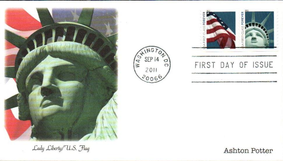 5161 - 2017 First-Class Forever Stamp - U.S. Flag (Ashton Potter, booklet)  - Mystic Stamp Company