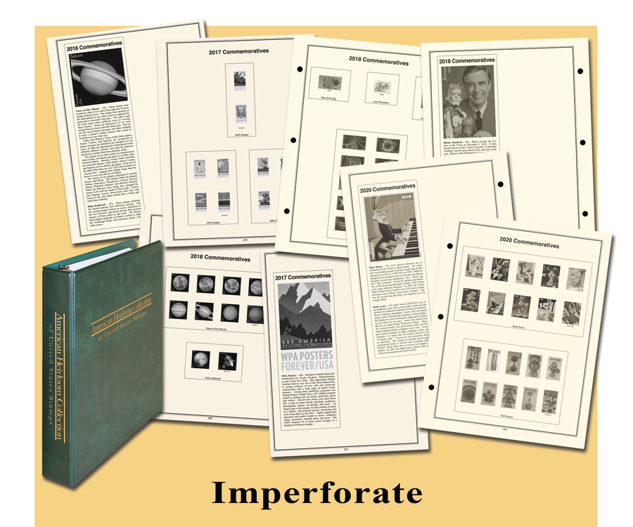 DS164 - 2012-22 Mystic's American Heirloom Imperforate Stamp Collection  Album - Mystic Stamp Company