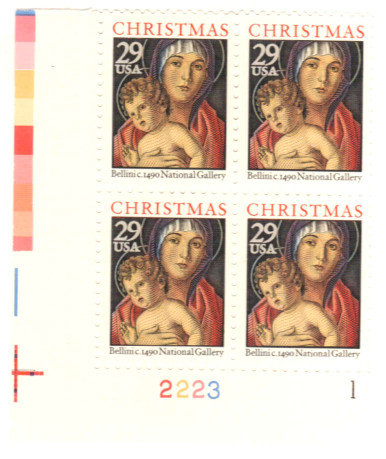 2710 PB - 1992 29c Traditional Christmas: Madonna and Child