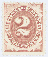 J30 - 1894 2c Postage Due Stamp - vermilion - Mystic Stamp Company