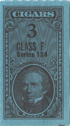 TC2568a - 1954, 3 Cigar Revenue Tax Stamps - Class F, Series 124 