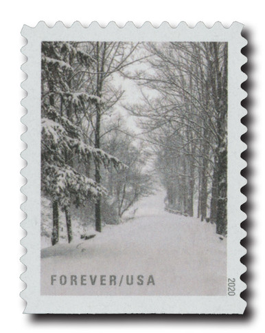 5535 - 2020 First-Class Forever Stamps - Winter Scenes: Red Barn
