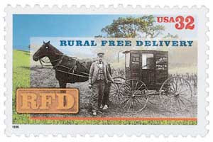 3090 1996 32c Rural Free Delivery Mystic Stamp Company USA 3090