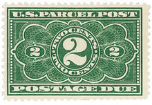 Q2 - 1913 2c Parcel Post Stamp - City Carrier - Mystic Stamp Company