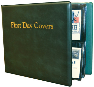 First Day Cover Albums-Compact Blue Package w/Double Sided Pages