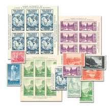 YS1953-54C - 1953-54 Complete Commemorative Year Set, 17 stamps