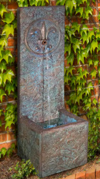 39" Fleur de Lys Single Spout Fountain