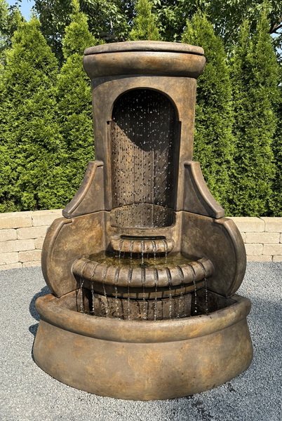 62" Falling Diamonds Corner Fountain, 6 PC