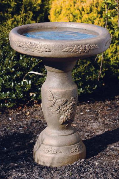 22" One Piece Lilac Birdbath