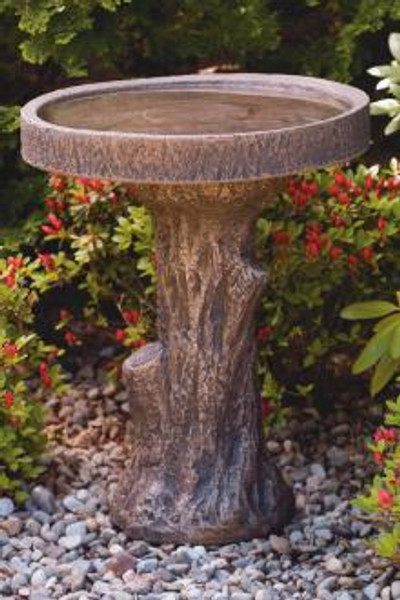 24" Tree Stump Birdbath