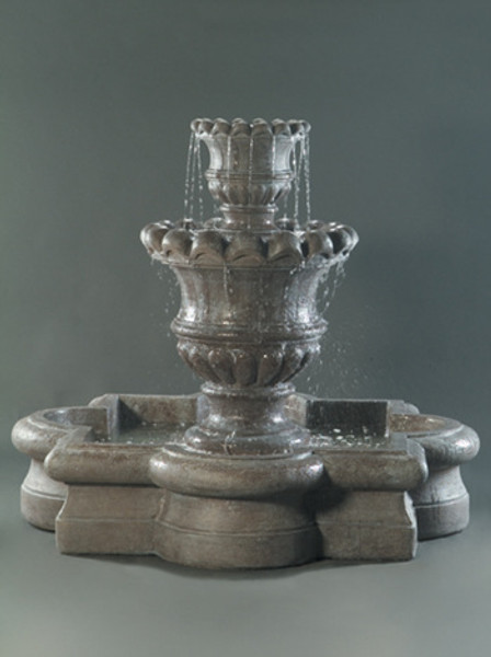 54" Scallop Urn Fountain with 55" Basin