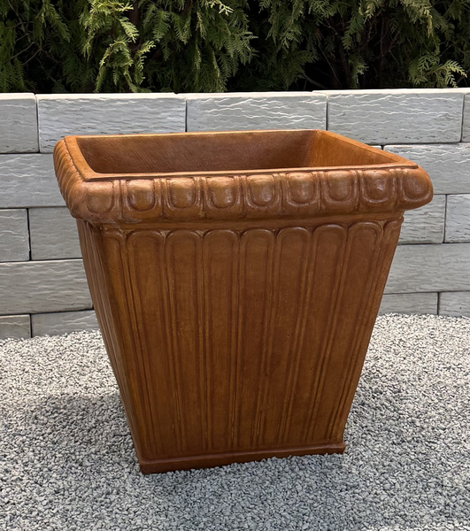 22" Square Fluted Planter