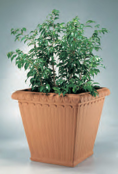 22" Square Fluted Planter