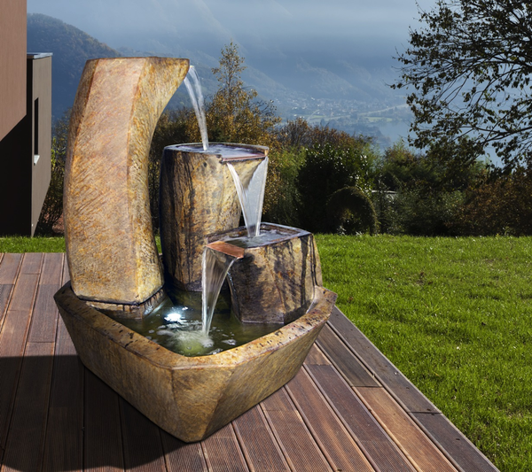 35" Curving Vessels Fountain