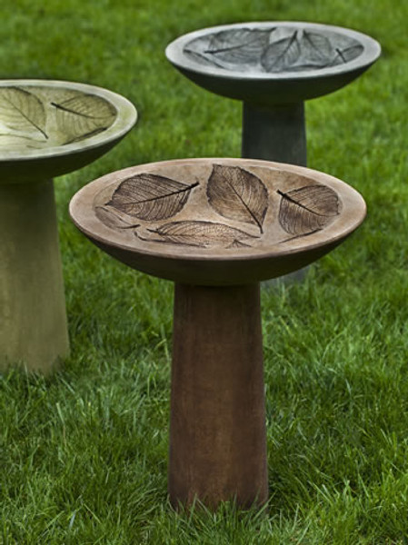 23" Hydrangea Leaf Birdbath