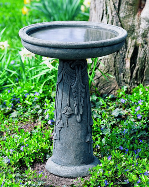 28" Flores Birdbath