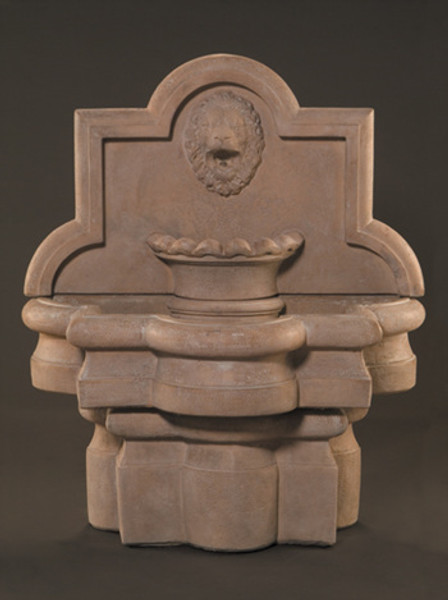 48" Lion Quatrefoil Wall Fountain, Small