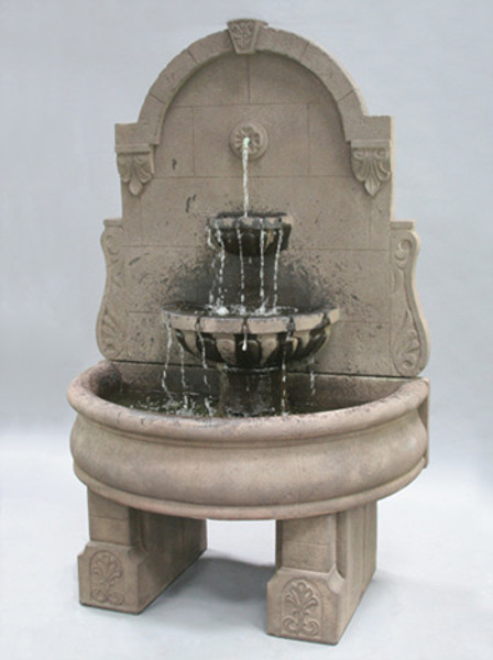 75" Bavarian Wall Fountain with Plain Basin and Legs