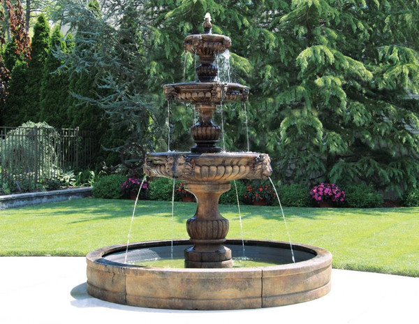 115" Three Tier Grandessa Fountain (No Pool)