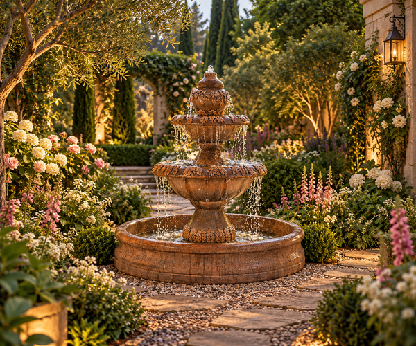63" Oak Fountain, with 55" Basin