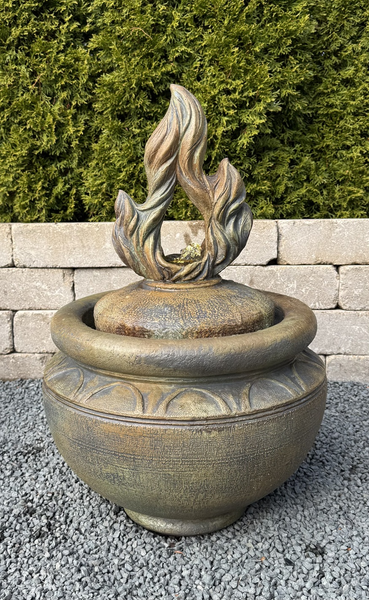 25" Fiery Flame Patio Bubbler Fountain