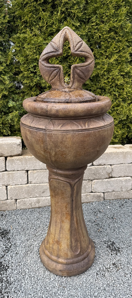 45" Tall Antique Cross Patio Bubbler Fountain