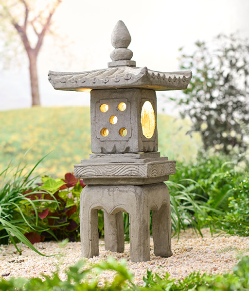33" Footed Japanese Lantern
