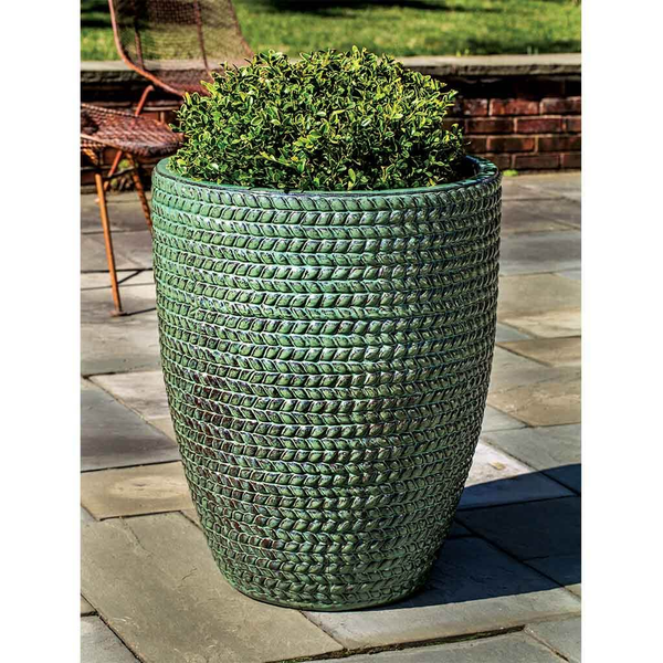 Sisal Weave Planter, Tall S/3 - Seafoam Green