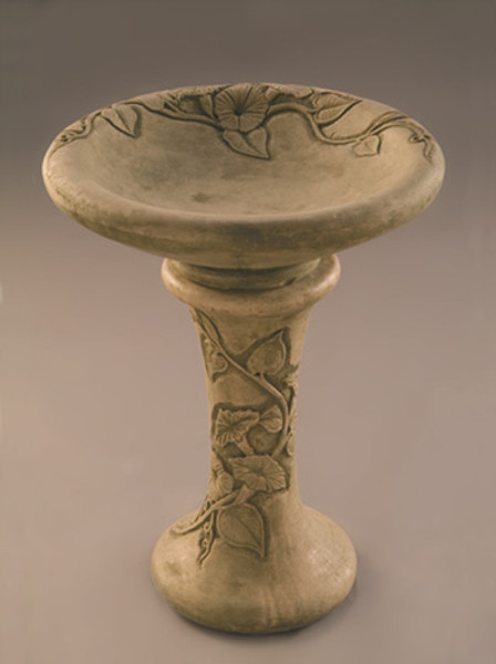 25" Iris Birdbath Fiore Stone