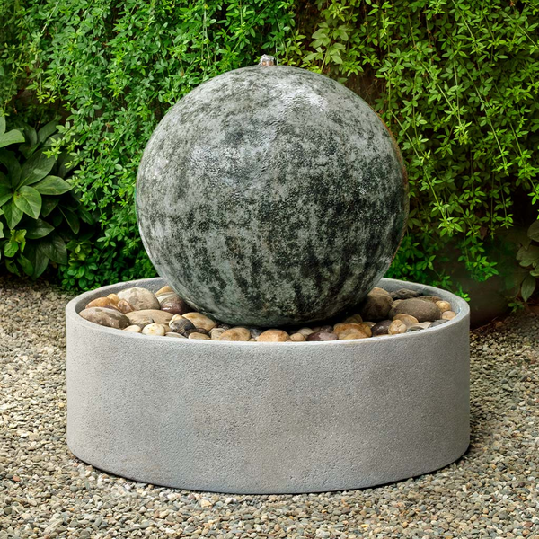 29" Sphere Fountain, Round - Bronze Verdigris