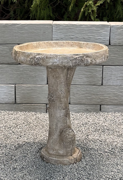 24" Birch Birdbath
