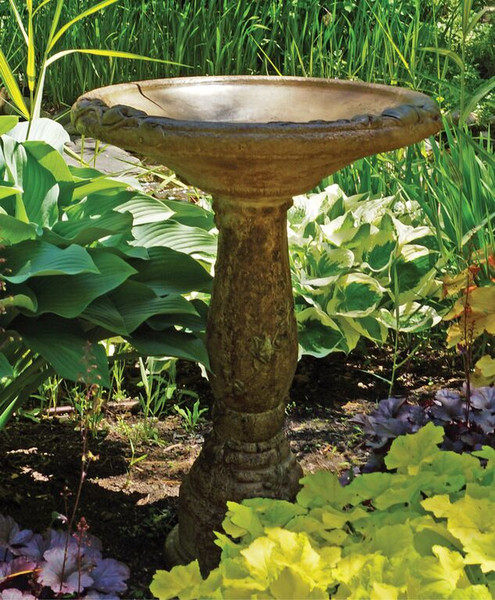 30" Wide Vine Birdbath
