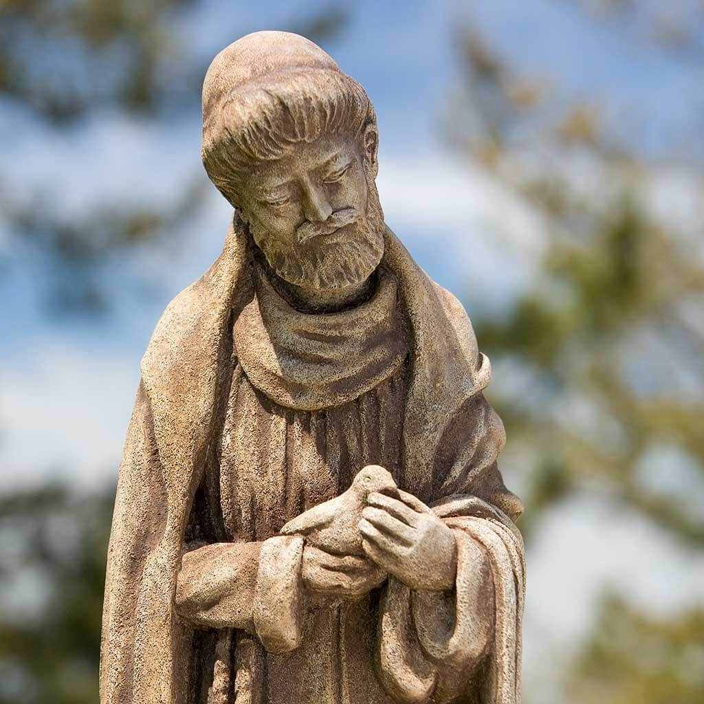 36" St. Francis With Baby Bird