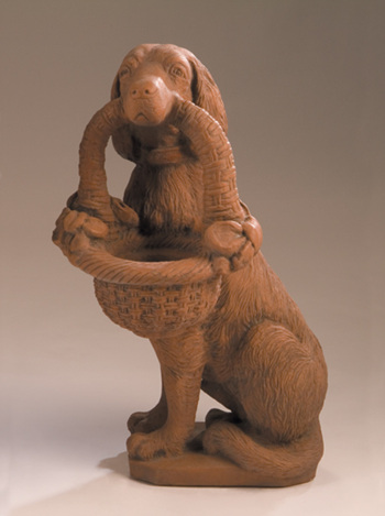 32" Dog with Basket, Left