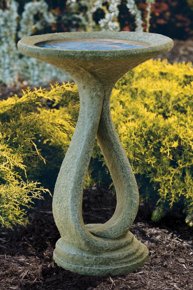 27" One Piece Ribbon Birdbath