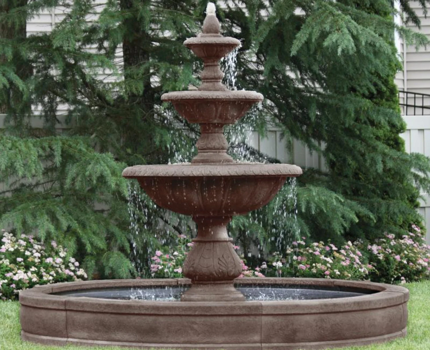 88" Windley Key Fountain with Surround and 8' Fiberglass Pool