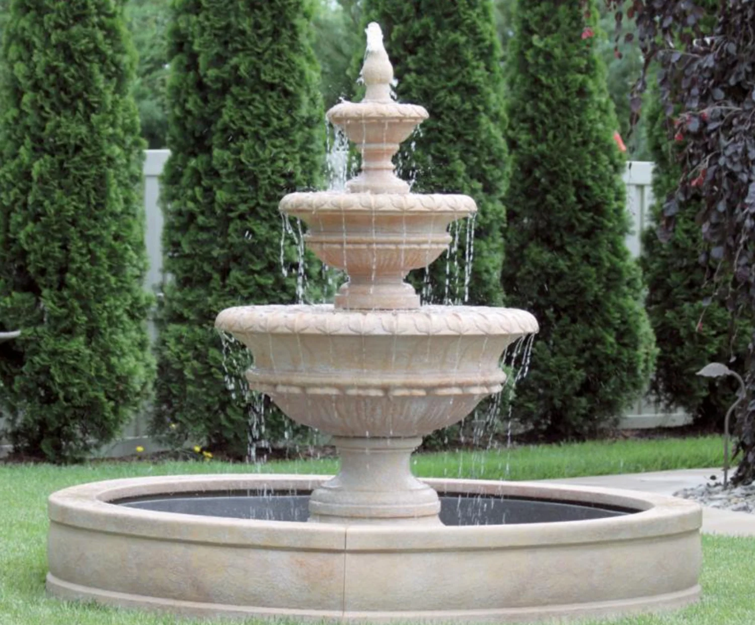 72" Chanticleer Fountain with 6' Fiberglass Pool