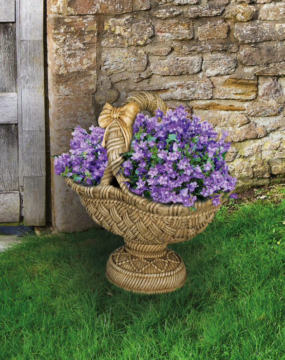 29" Large Pedestal Basket Planter