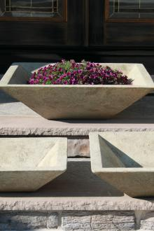 36" Square Low Bowl Planter