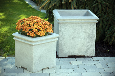 18" Double Rim Square Box Planter
