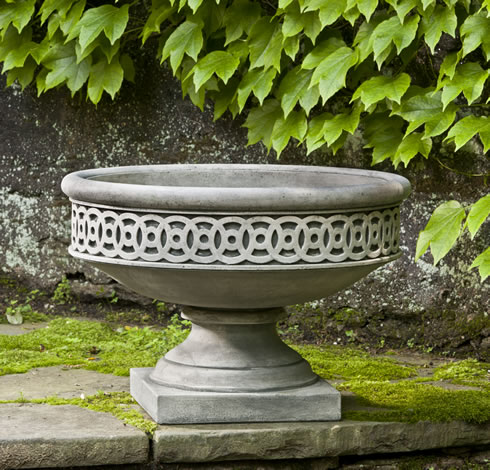 17" Williamsburg Low Fretwork Urn