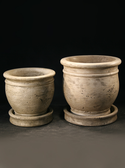 Extra Large Oldstone Round Garden Pots