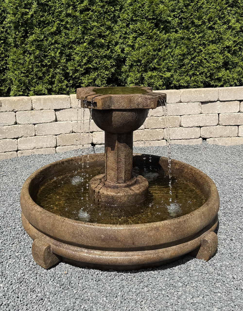 28" Overflowing Cross Fountain