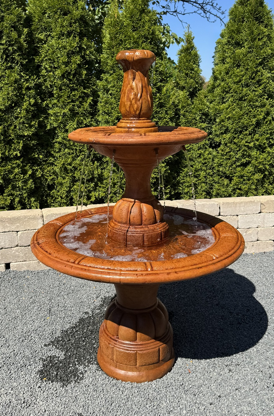 53" Small Contemporary Two-Tier Fountain