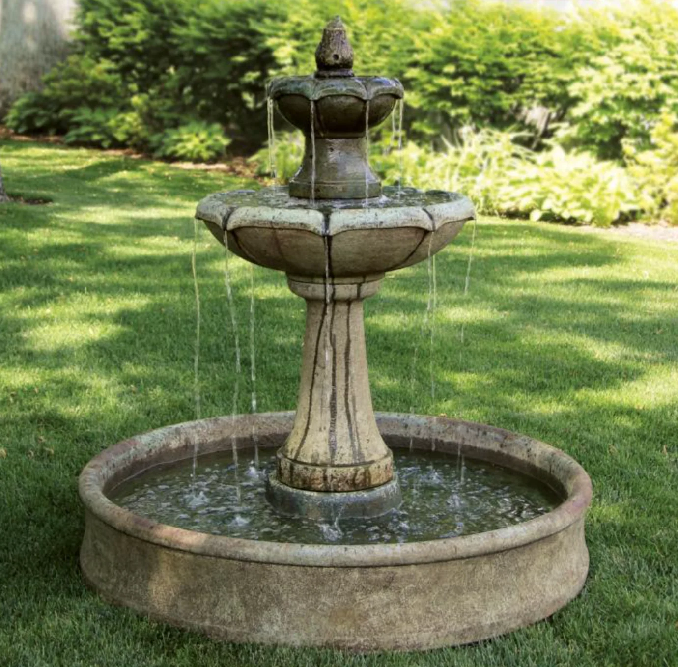 56" Two Tier Charlotte Fountain on 52" Pool