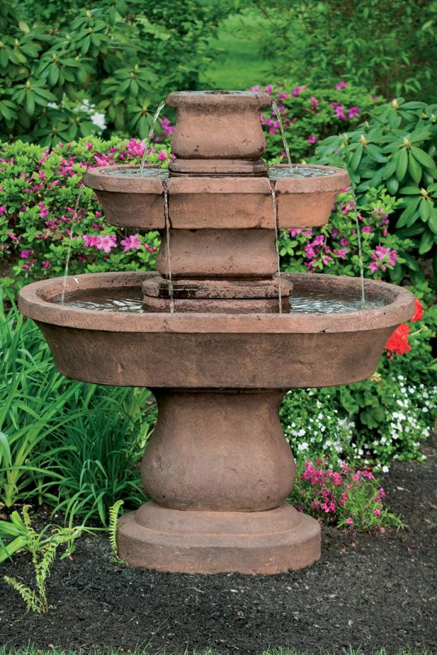 49" Two Tier Oval Assisi Fountain