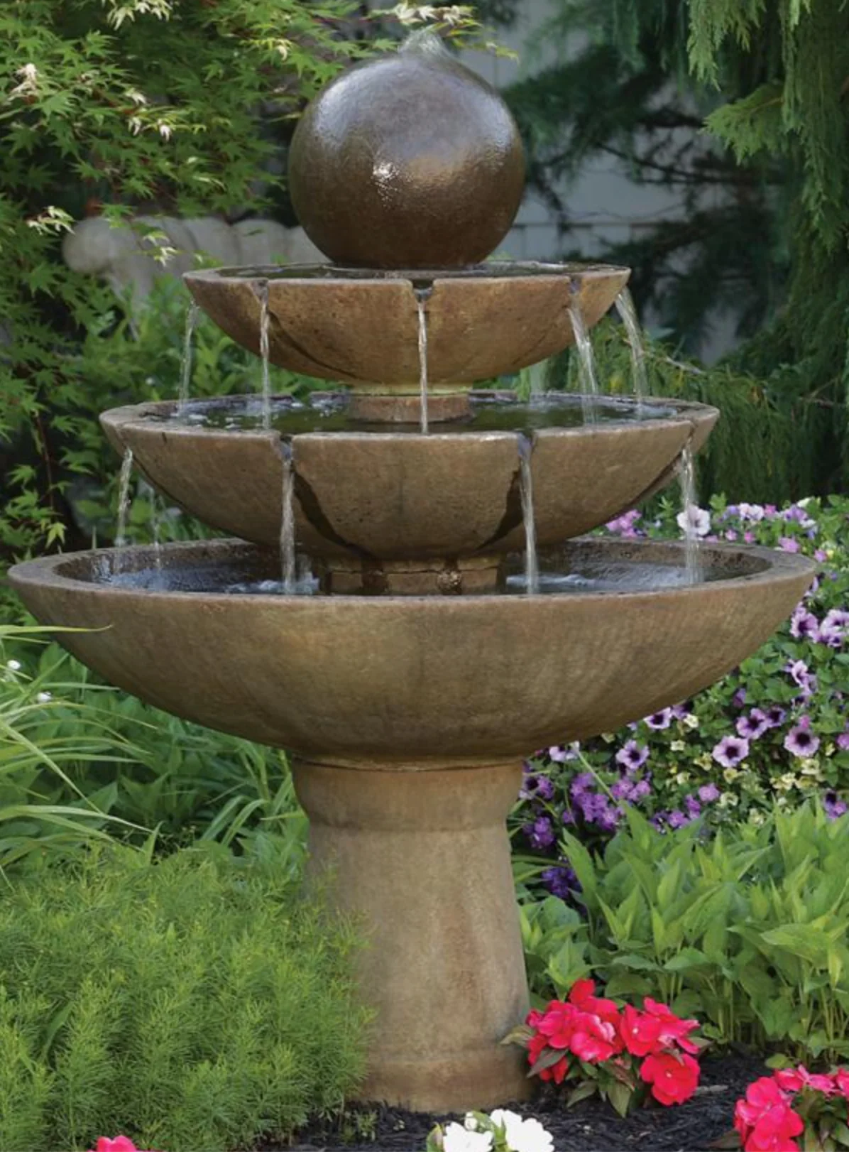 55" Tranquility Sphere Spill Fountain